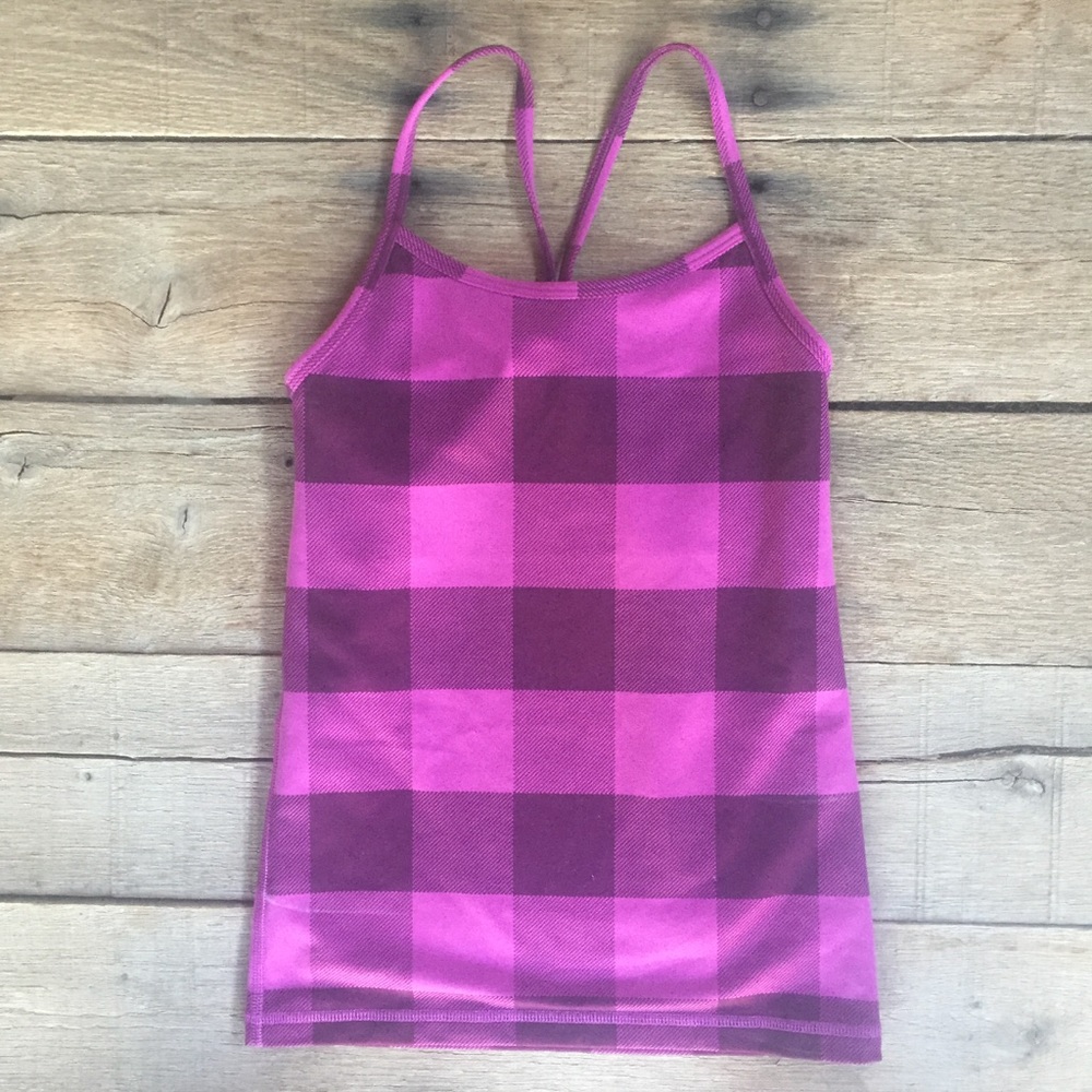 Ivivva purple Plaid tumbling tank